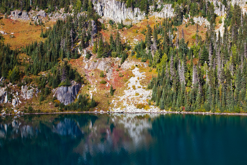 Slopes Of Mount Tolmie Reflected In Eunice Lake